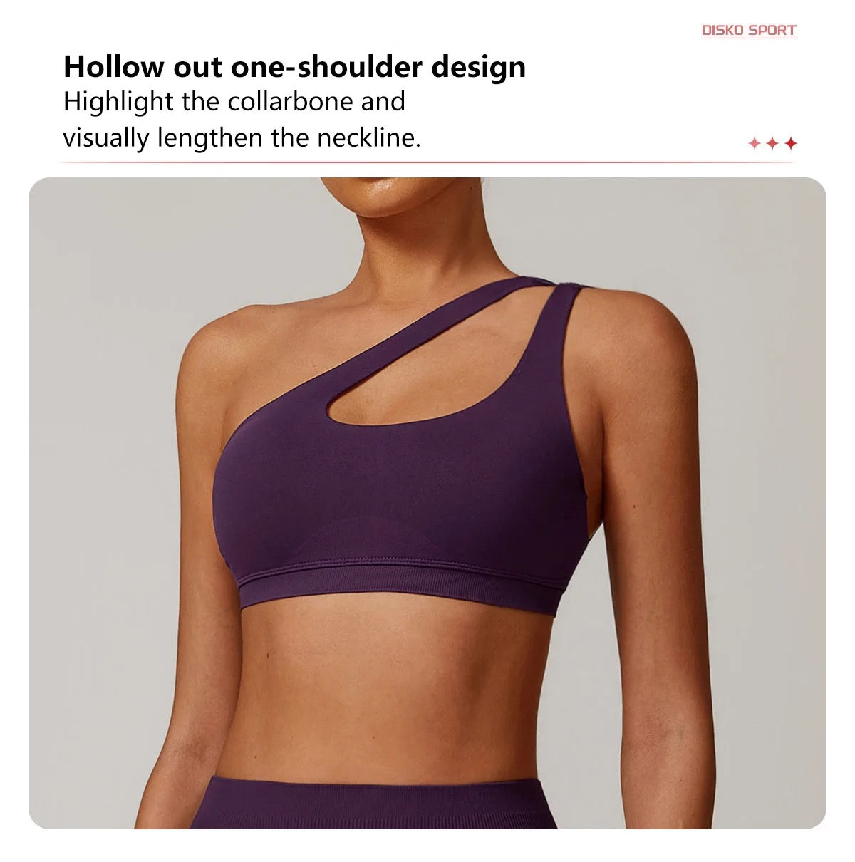 Backless one shoulder seamless yoga 3 pieces set