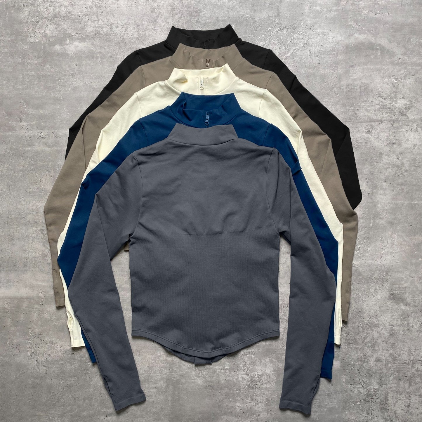 Slim waist long sleeves zipper jogger style yoga/work out jacket