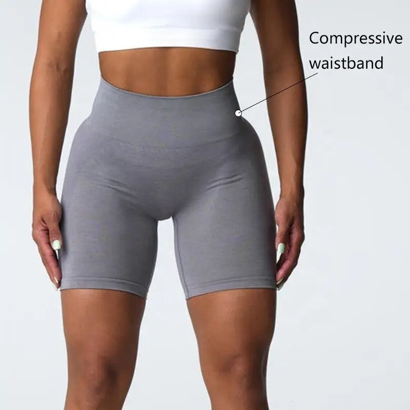 Seamless booty high waisted scrunch bum compression workout short