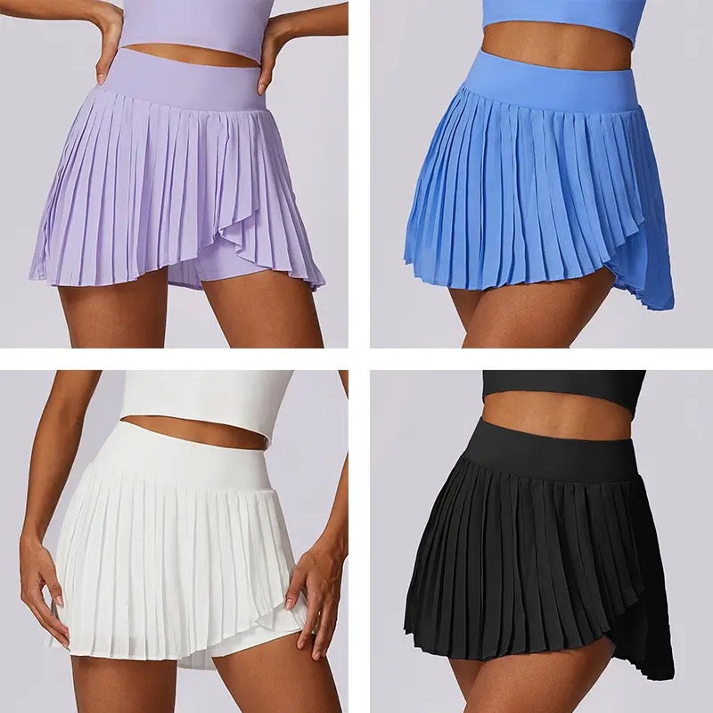 Double inner layer quick dry lightweight pleated golf,tennis skirt