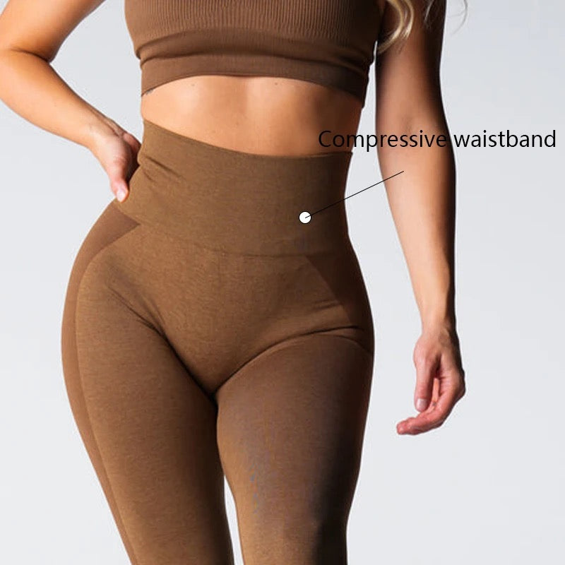 Seamless scrunch butt lift high waisted gym legging