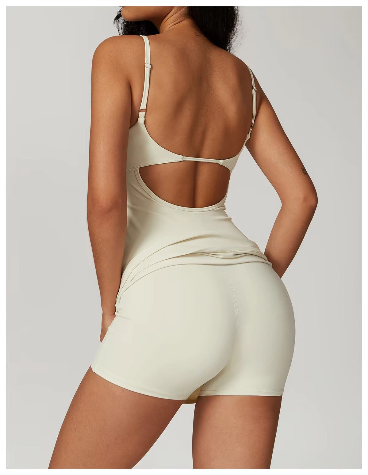 Stylish adjustable straps with build in layer tennis dress