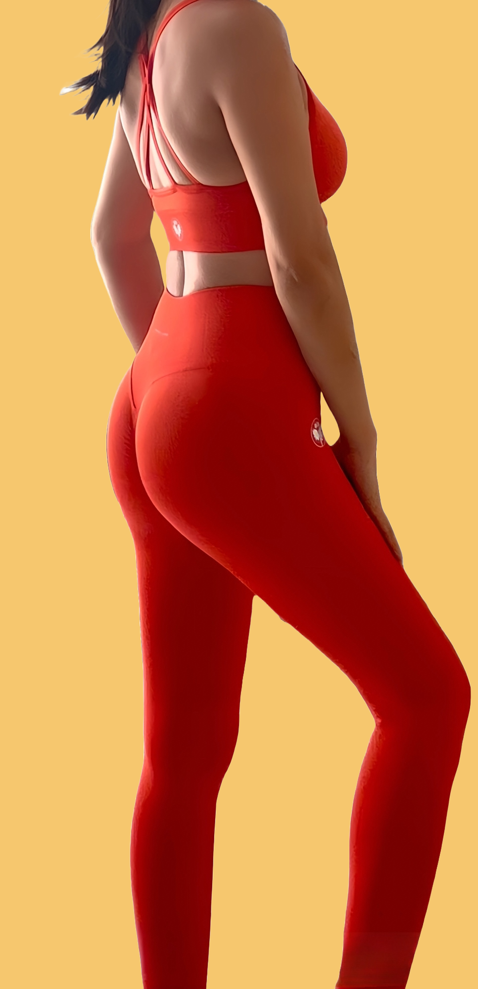 Seamless high waisted scrunchie back legging