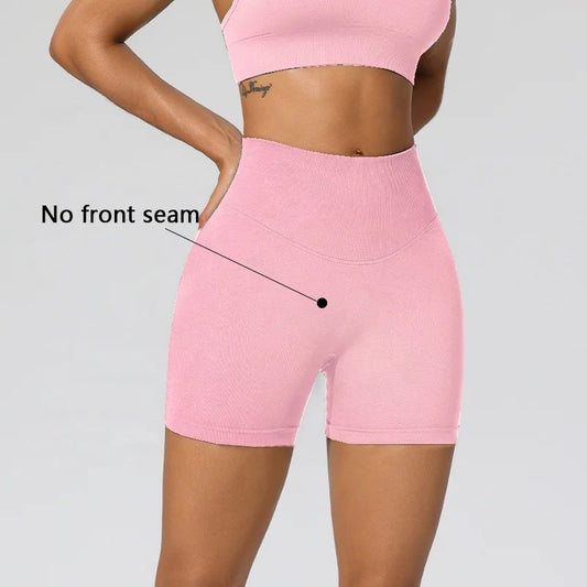 Light weight breathable seamless design with scrunch back side biker style work out short