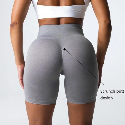 Seamless booty high waisted scrunch bum compression workout short